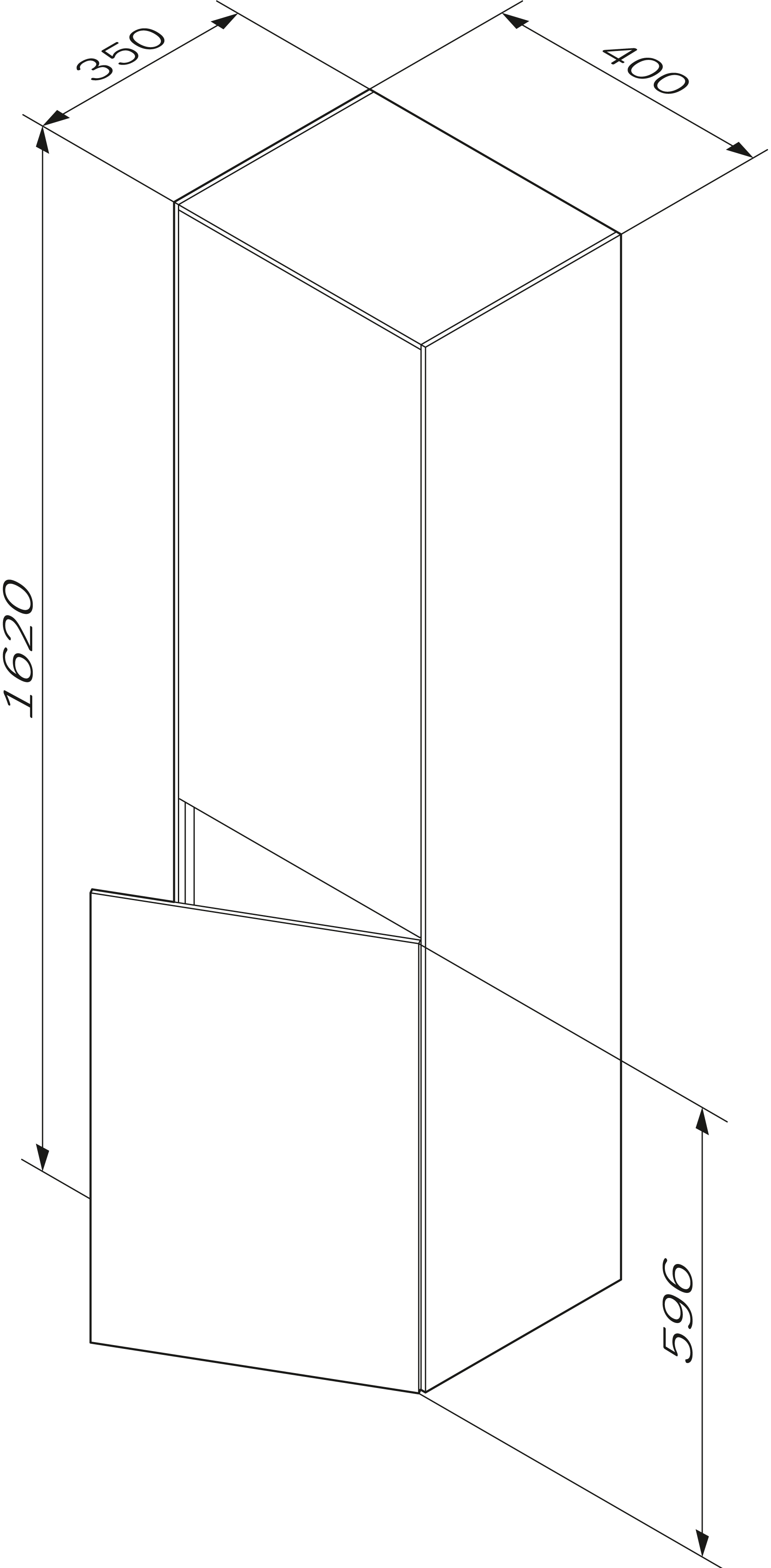 Шкаф-пенал AM.PM Inspire V2.0 40 элегантный серый M50ACHX0406EGM - 1