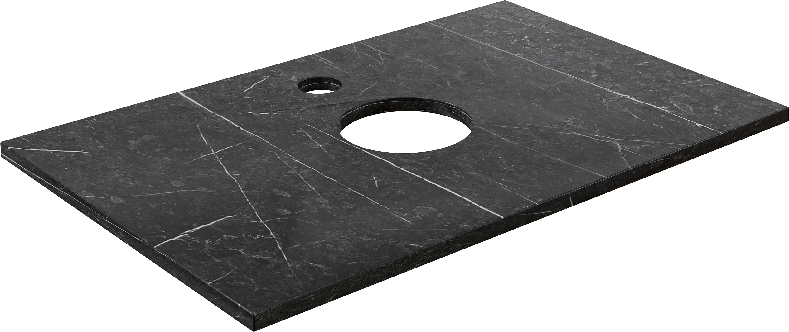 Консоль DIWO Элиста 80 чёрный мрамор, с раковиной Moduo 55 Leaf 555131 - 5