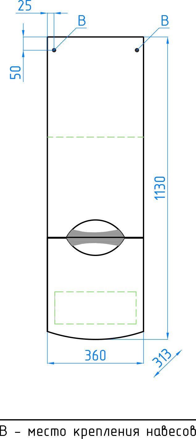 Шкаф-пенал Style Line Жасмин 36 см  ЛС-00000309 - 8