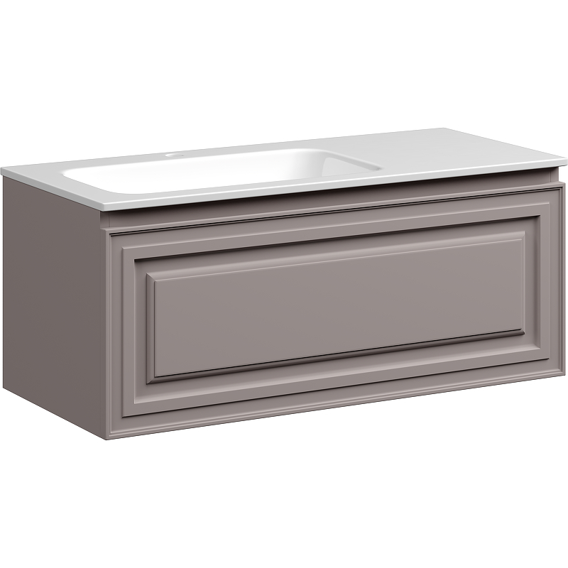 Тумба под раковину Sancos Very 99х40 левая темно-бежевая VR100LSM - 0