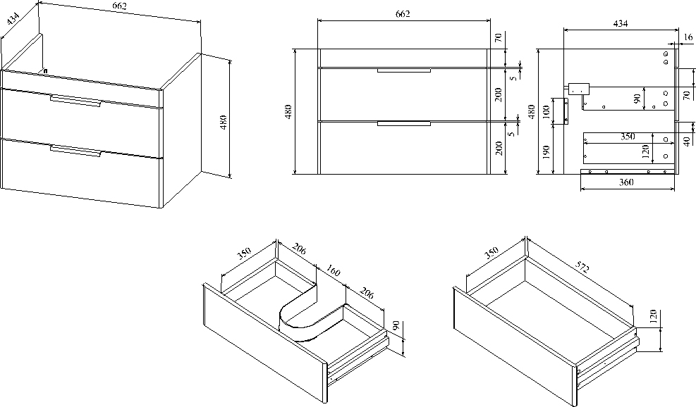 Тумба с раковиной STWORKI Копенгаген 70 белая 467218 - 5