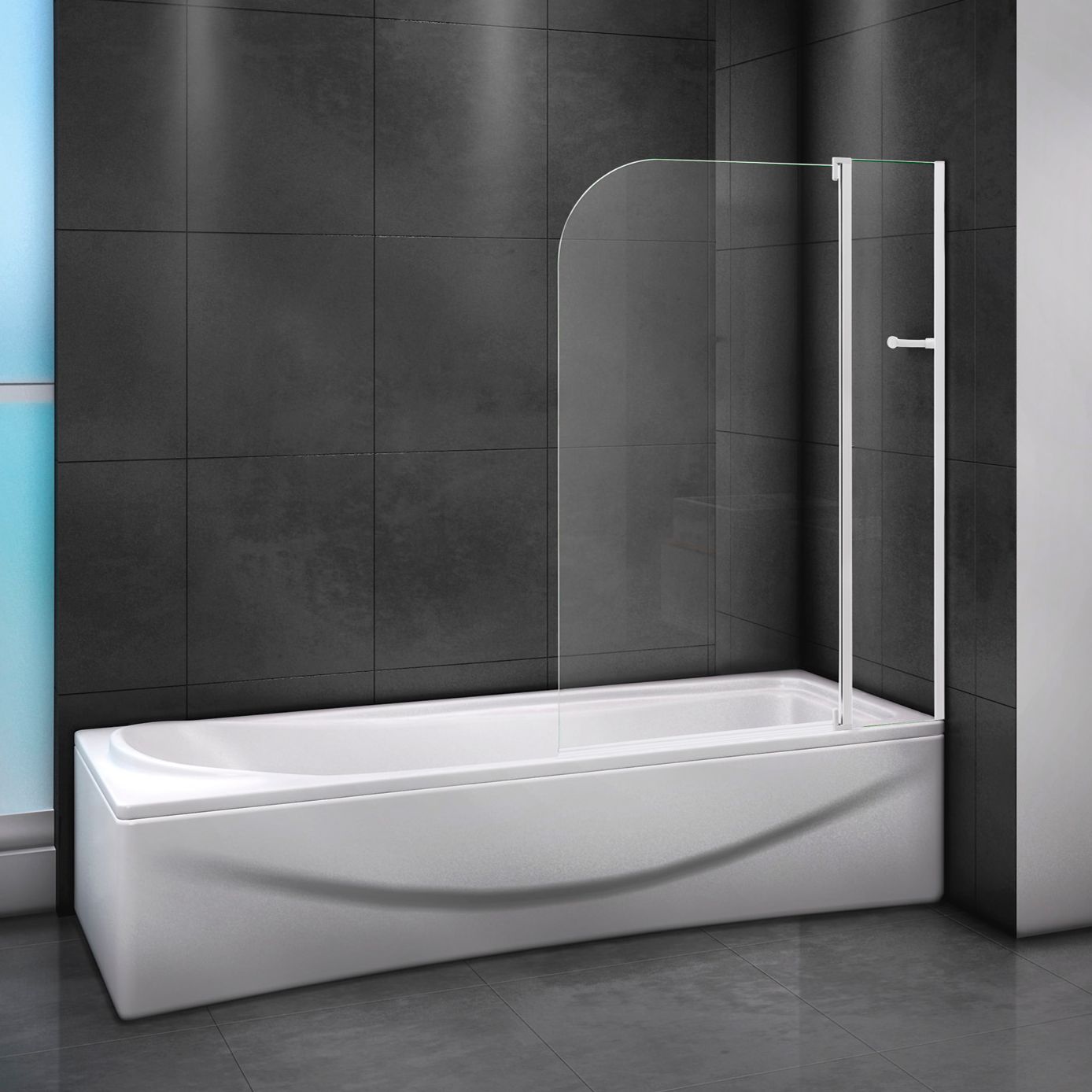 Шторка на ванну Cezares Relax V-11-100/140-C-Bi стекло прозрачное RELAX-V-11-100/140-C-Bi - 1