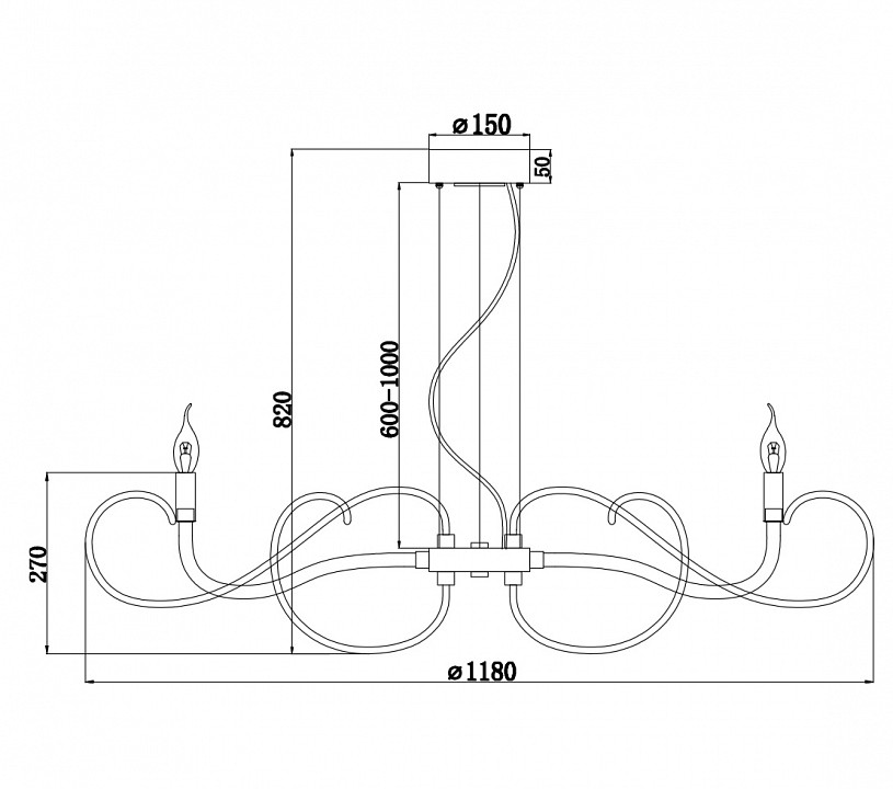 Подвесная люстра Maytoni Atlanta MOD051PL-09TR - 4