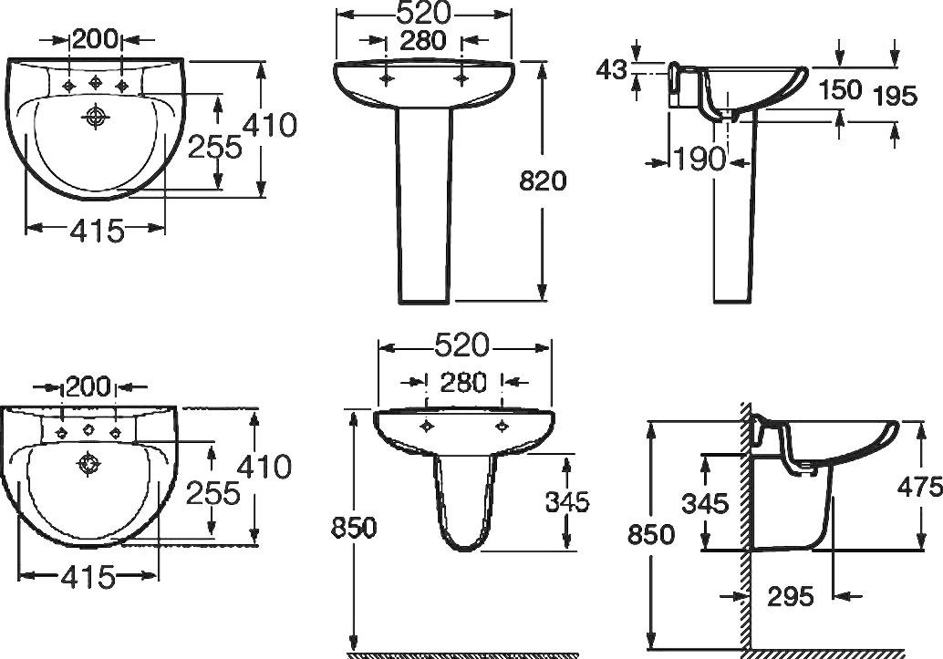 Раковина Roca Victoria 327395000 52 см - 2