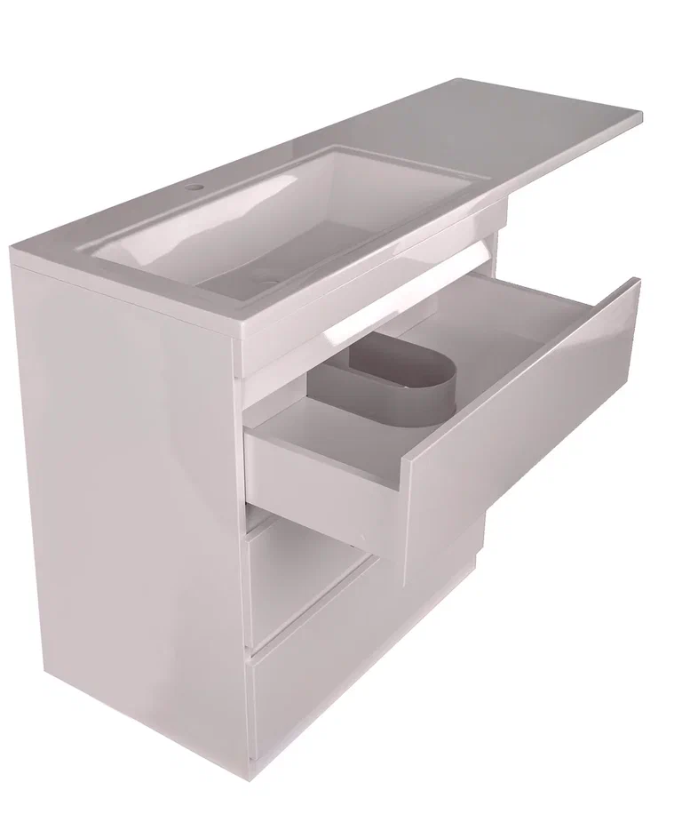 Тумба под раковину Style Line Даллас 150 Люкс Plus, белый  СС-00002305 - 1
