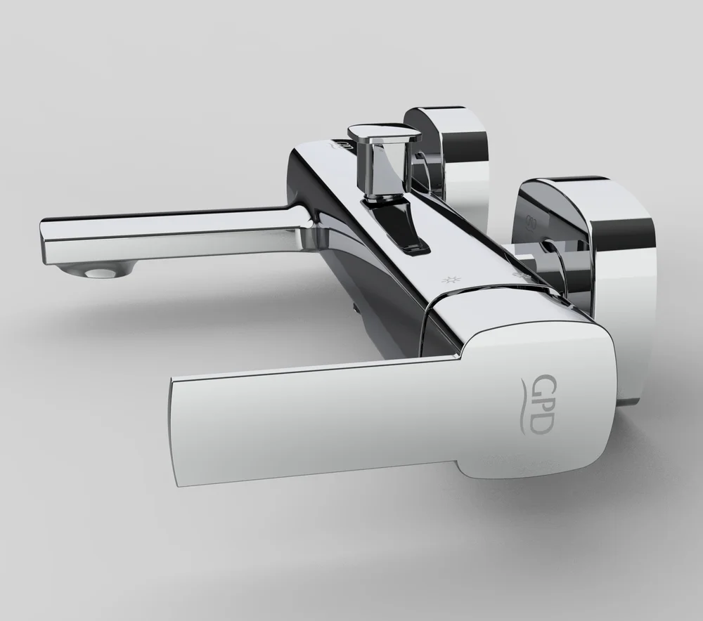 Смеситель для ванны с душем GPD Pedra хром MBB160 - 5