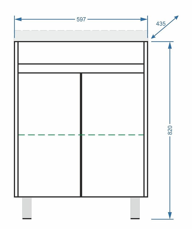 Тумба под раковину Stella Polar Фаворита Сомо 60 белый SP-00000163 - 3