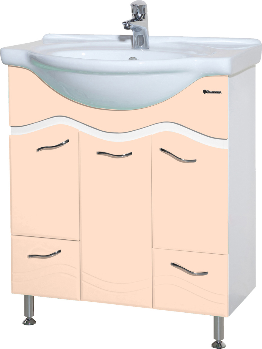 Тумба для комплекта Bellezza Мари 75 белая/бежевая 4632912340224 - 0