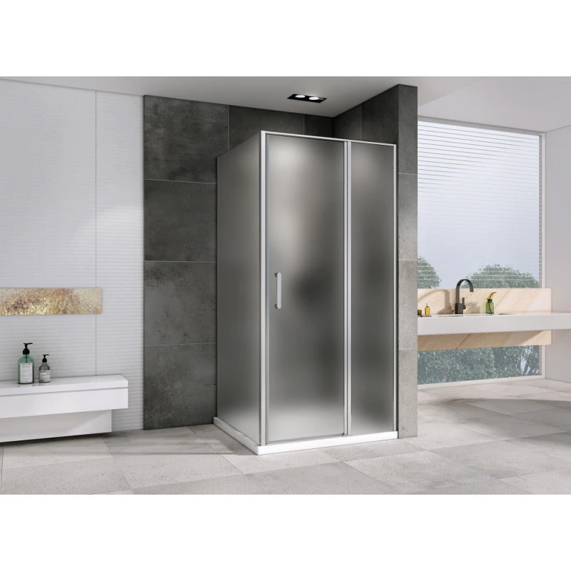 Душевой уголок Abber Sonnenstrand 100х70 хром стекло матовое AG04100MS-S70M - 0