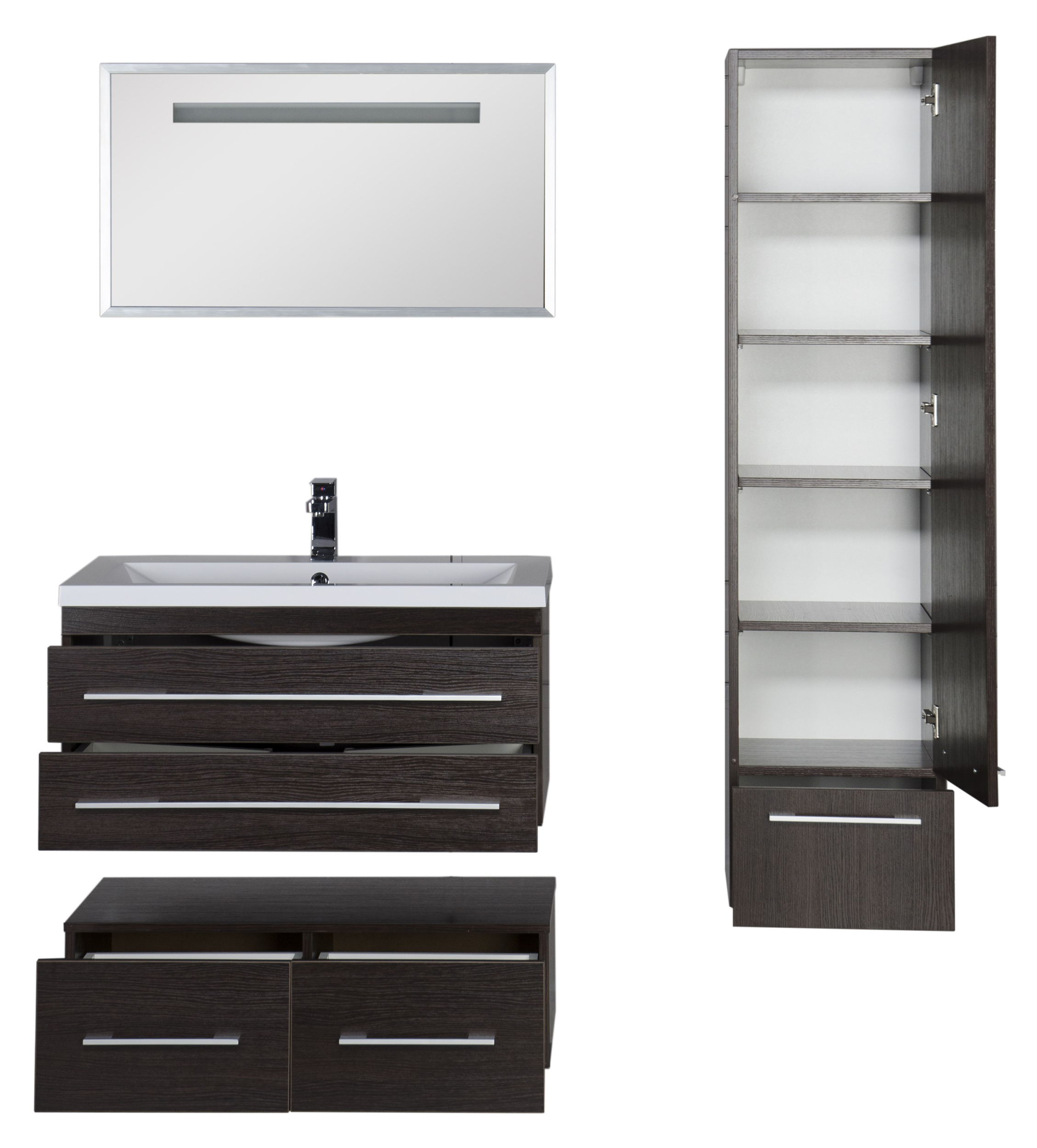 Тумба Aquanet Нота 90 подкатная венге 00170748 - 31