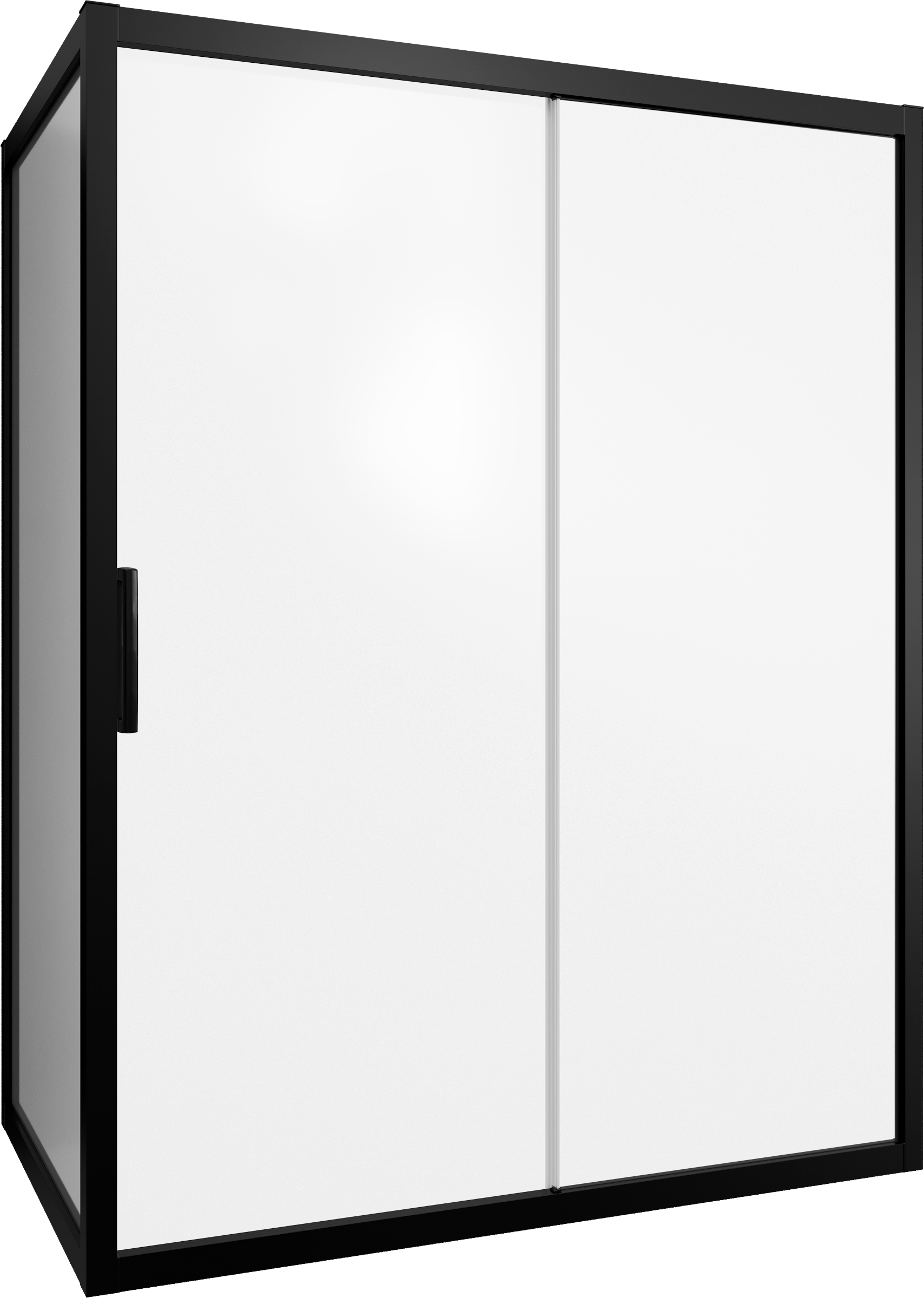 Душевой уголок STWORKI Эстерсунд DE019R80160200 160x80 см профиль черный матовый, стекло матовое 3GW195TTKK000 - 4