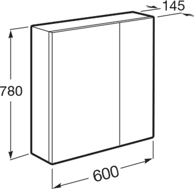 Зеркало-шкаф Roca Ronda 60 белое, с подсветкой ZRU9303007 - 5