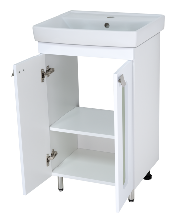 Тумба с раковиной Misty Урал 50 белая глянцевая УТ000011700 - 1