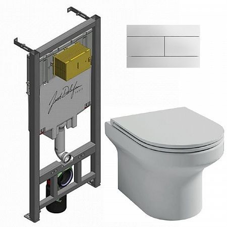 Комплект Jacob Delafon Elite E21742RU-00 кнопка хром - 0