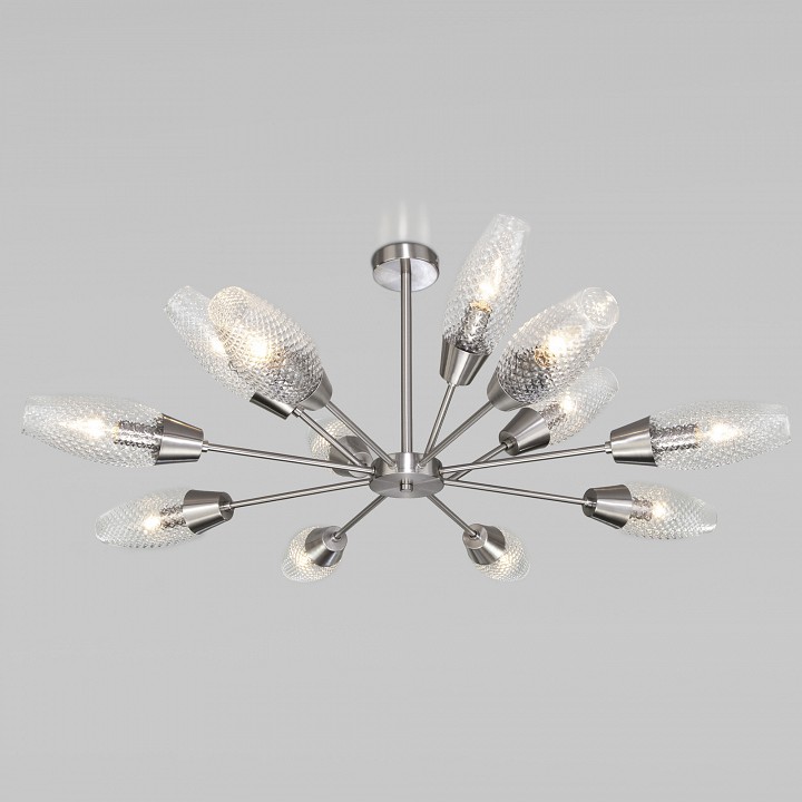 Люстра на штанге Eurosvet Thalia 60140/12 сатин-никель - 0