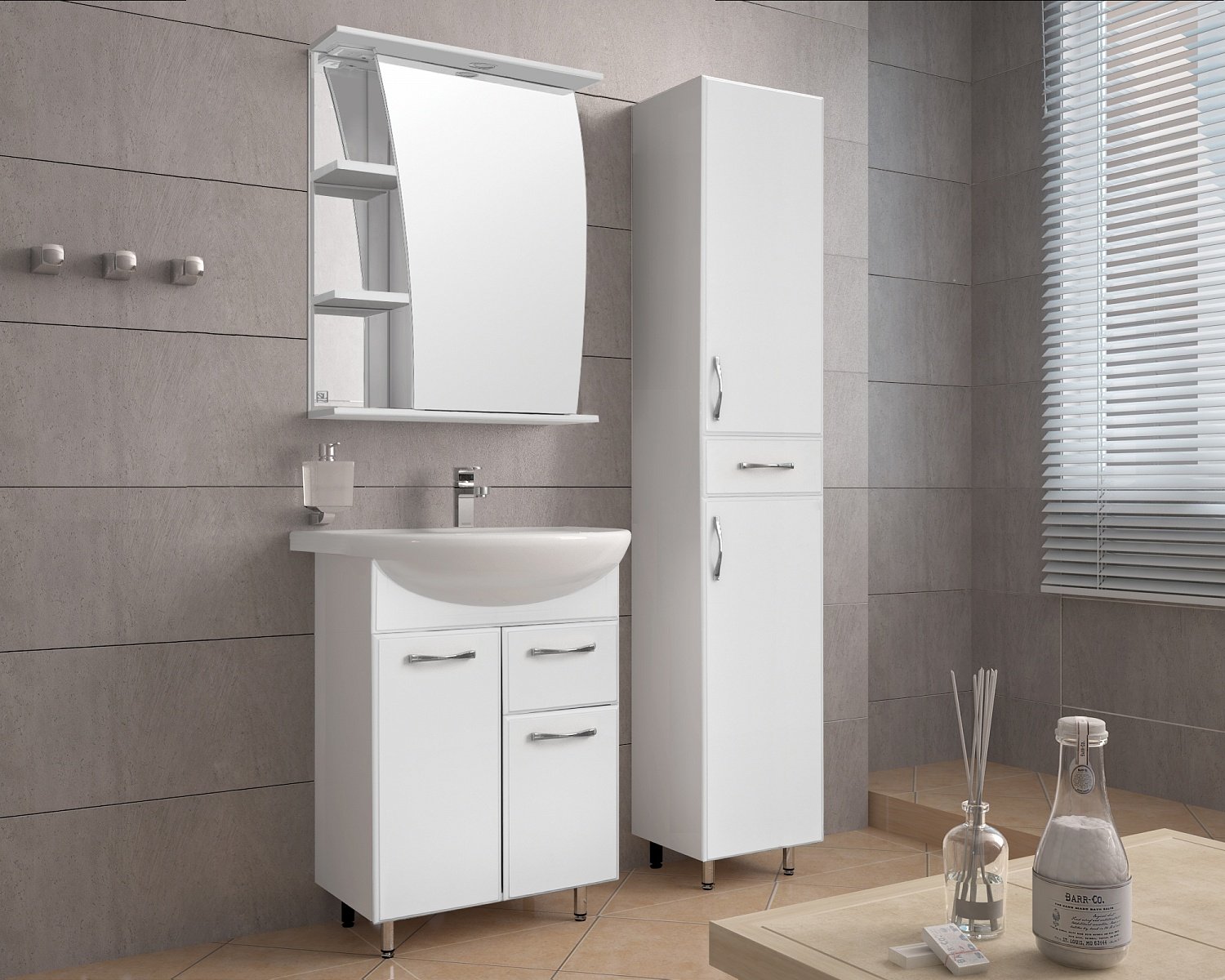 Тумба для комплекта Style Line Эко Стандарт №11 61 белая ЛС-00000101 - 1