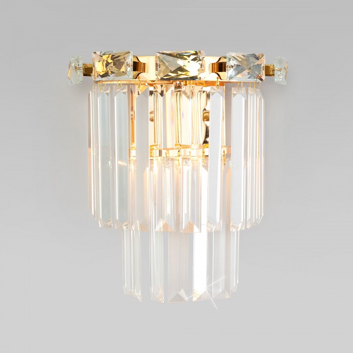 Накладной светильник Eurosvet Elegante 10130/1 золото/прозрачный хрусталь Strotskis - 0