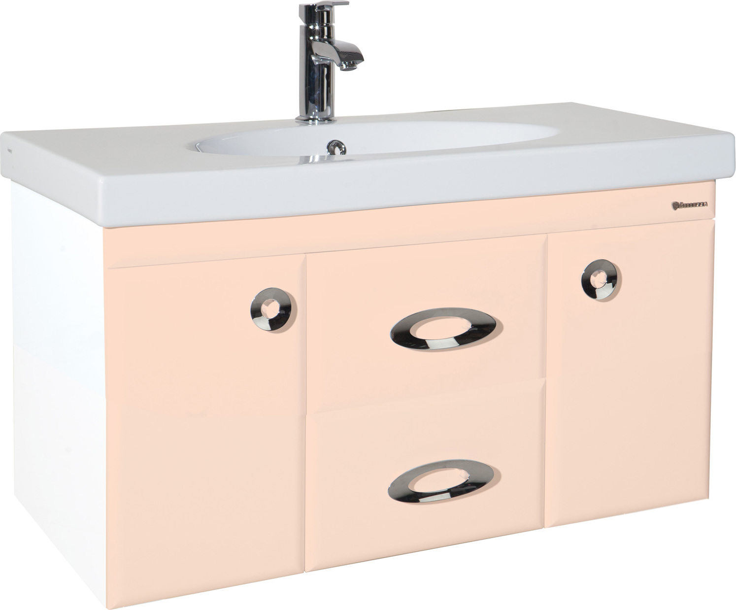 Тумба для комплекта Bellezza Неаполь 90 подвесная 2 ящика бежевая 4638715270072 - 0