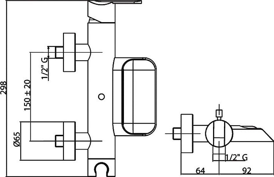 Смеситель Cezares Heaven HEAVEN-VDM-01-Cr для ванны с душем - 1