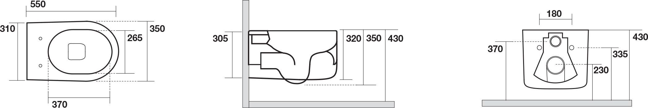 Унитаз подвесной Kerasan Nolita серый матовый  531459 - 3