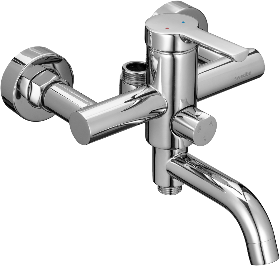 Смеситель для ванны с душем Swedbe Diana хром  1035B - 0