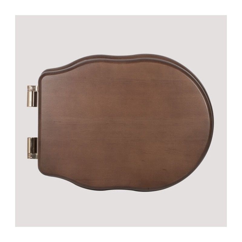 Крышка-сиденье для унитаза BelBagno Boheme BB115SCW-ORO soft close, орех, золото - 0