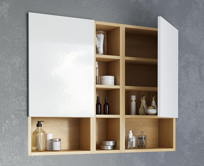 Шкаф подвесной EXCELLENT Tuto 40 R белый - светлое дерево MLEX.0107.400.BLWH - 2