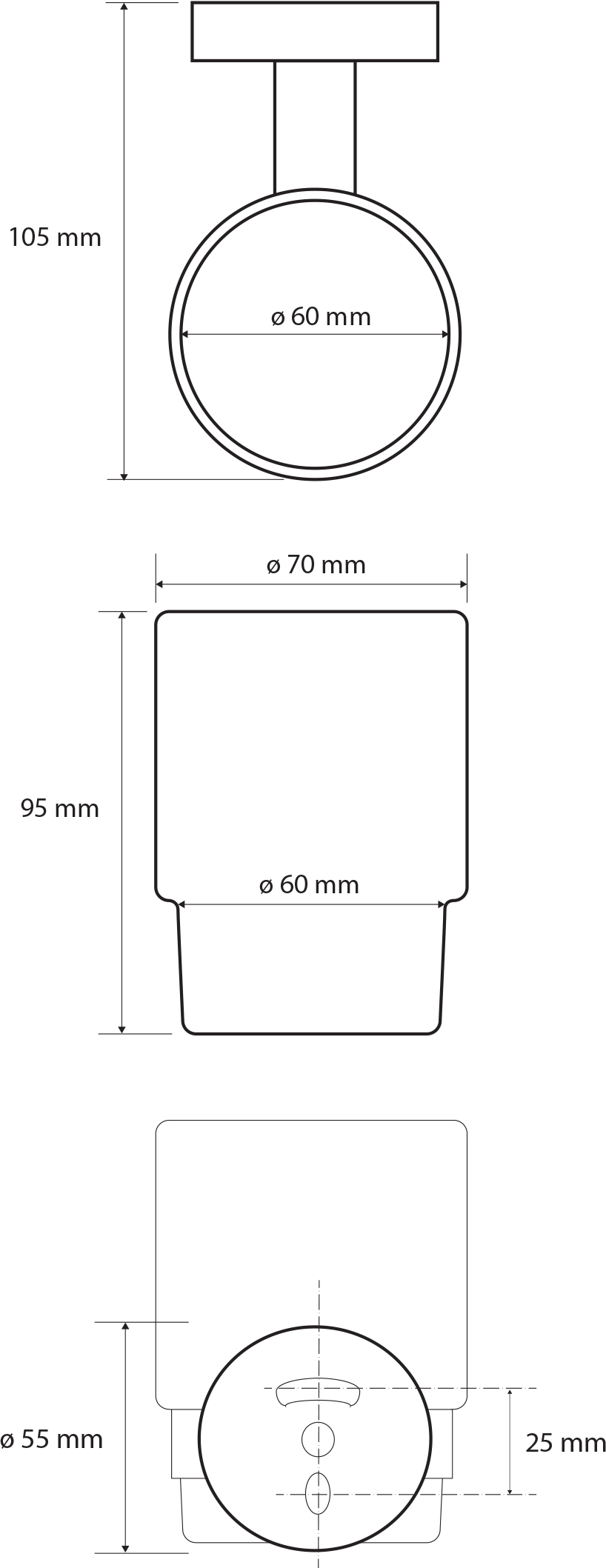 Стакан Bemeta Dark  104110010 - 1