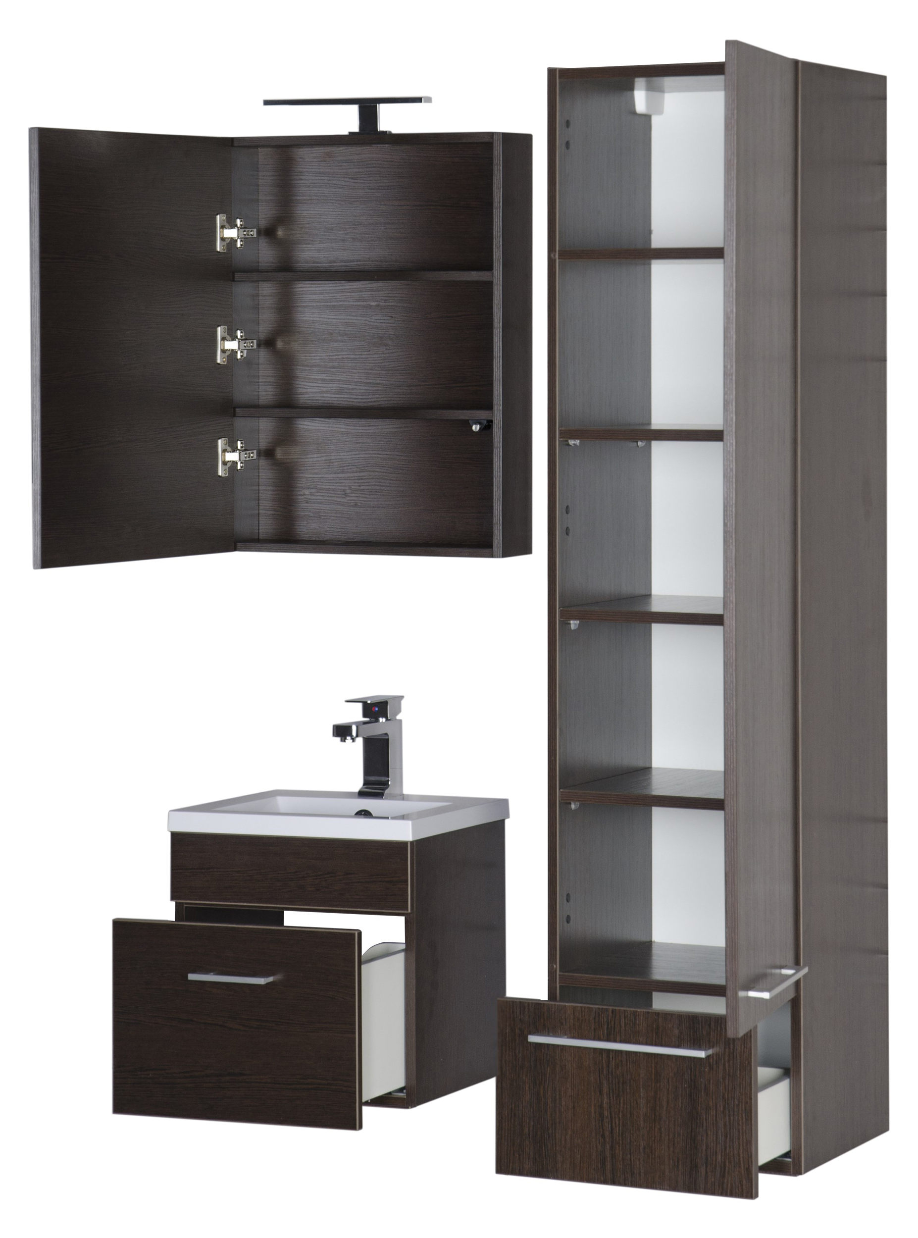 Зеркало-шкаф Aquanet Нота 50 камерино венге 00172682 - 17