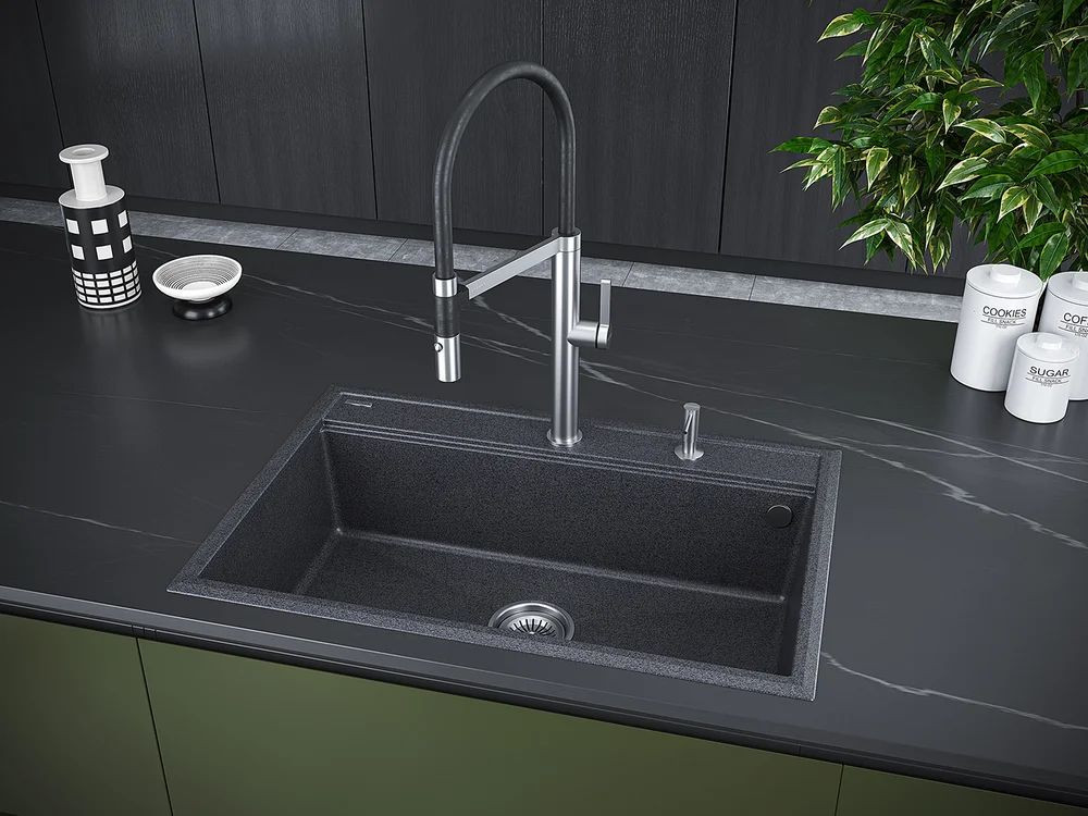Мойка кухонная Paulmark Stepia 75 графит PM117551-DG - 2
