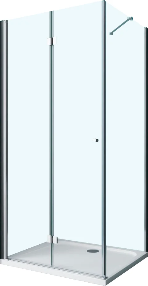 Душевой уголок BelBagno Albano 90х80 профиль хром стекло прозрачное ALBANO-ASH-1-90/80-C-Cr - 0