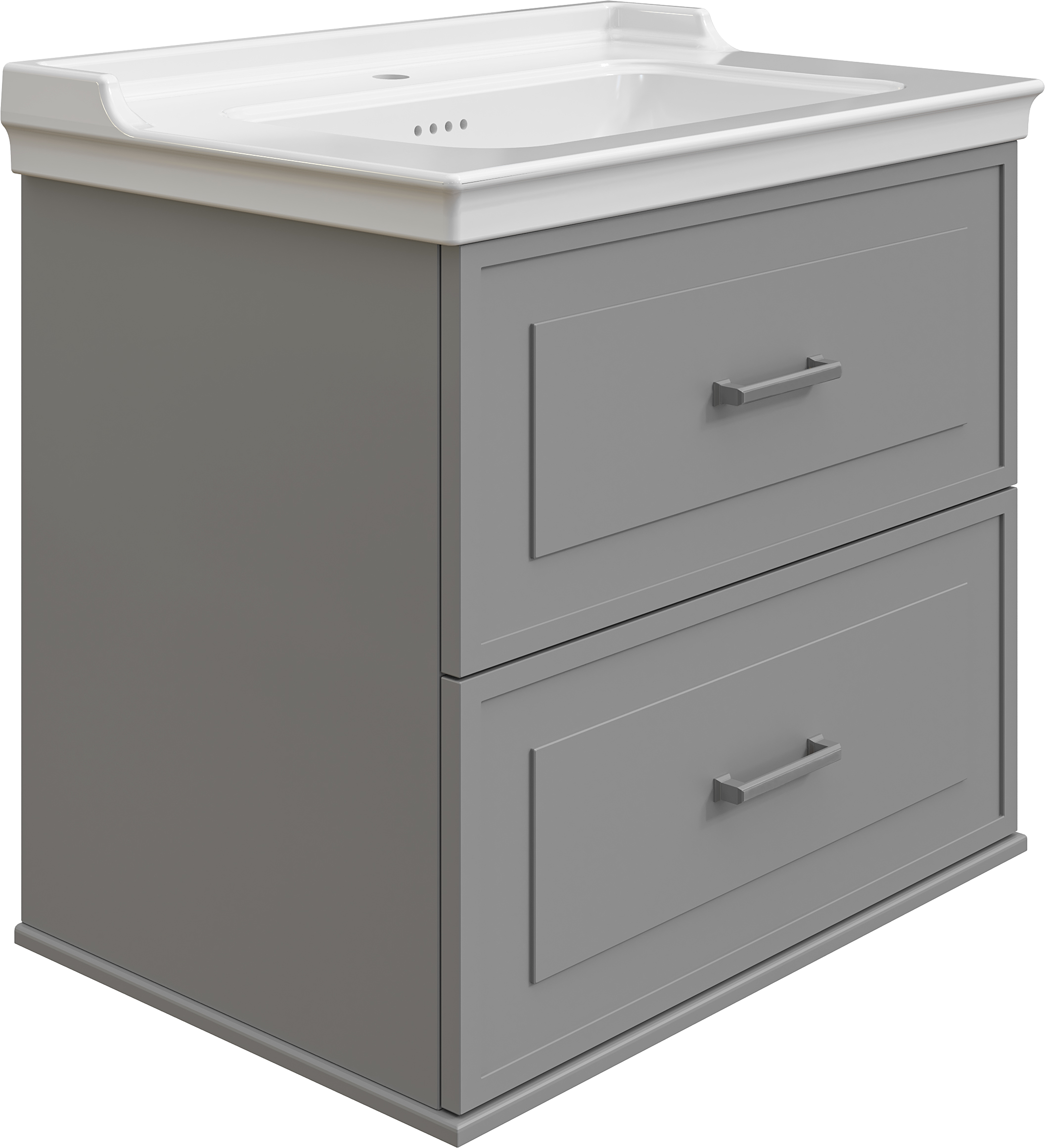 Мебель для ванной STWORKI Хадстен 100 cерая, подвесная, из МДФ, российская (гарнитур, комплект) 540925 - 8