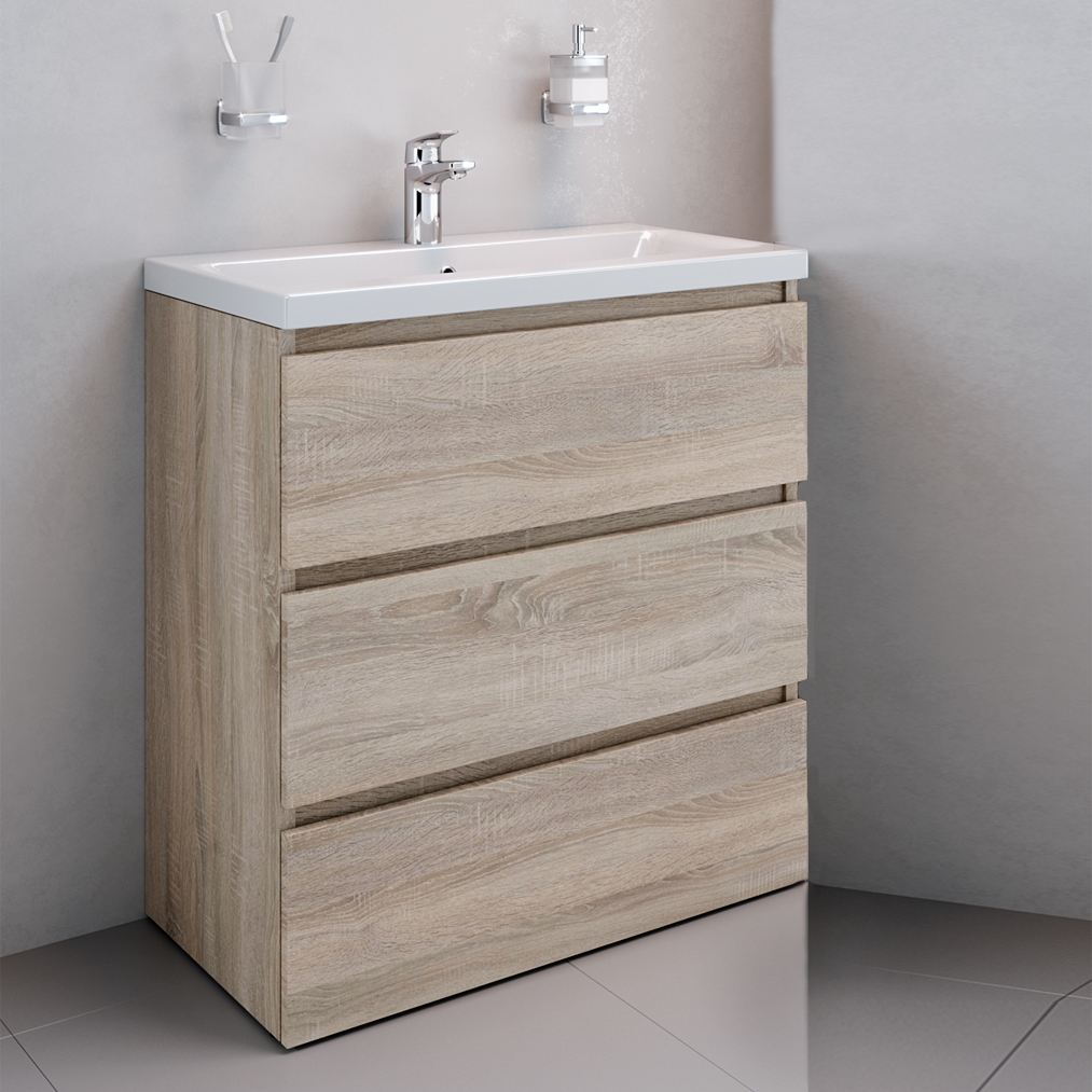 Мебель для ванной Am.Pm Gem S 75 напольная, светлый дуб - 2