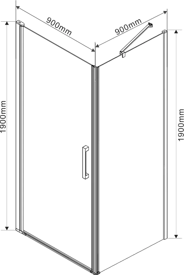 Душевая дверь Vincea Orta 90 хром стекло прозрачное VDP-1O900CL - 2