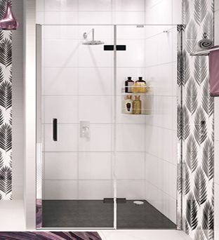 Душевая дверь в нишу Wasserkraft Aller Black 10H05RB 120 см 10H05RBLACK - 1