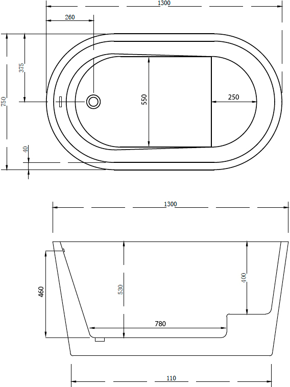 Акриловая ванна Abber AB9277 - 4
