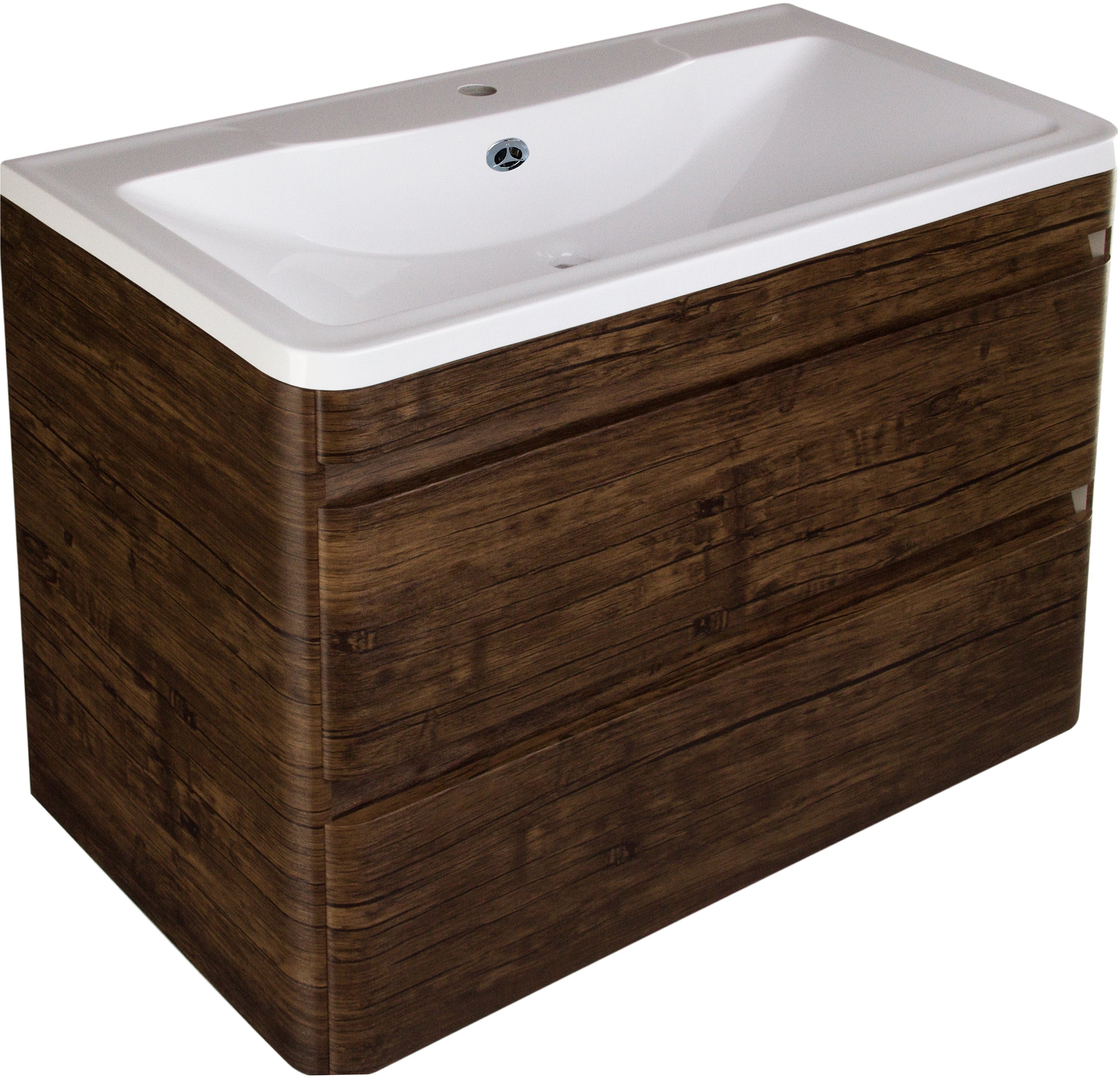 Тумба для комплекта Style Line Атлантика 90 Люкс Plus, подвесная, старое дерево СС-00002209 - 3