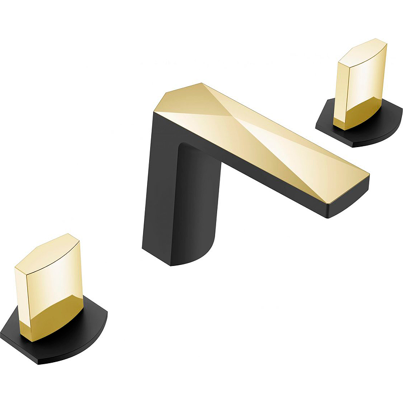 Смеситель для раковины Boheme Venturo черный золото 150-BG-ICE - 0