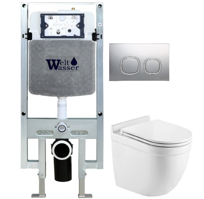 Комплект Weltwasser AMBERG 497 ST + HEIMBACH 004 GL-WT + AMBERG RD-CR  10000006704 - 0