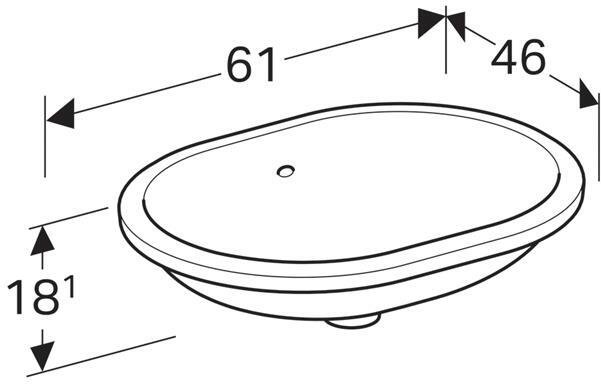 Раковина встраиваемая снизу, цвет: белый 500.756.01.2 - 4
