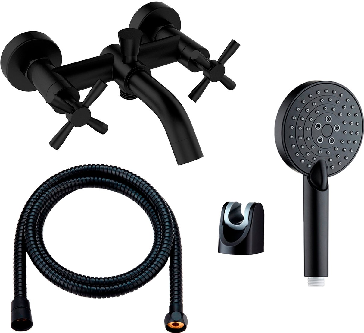 Смеситель Orange Mia для ванны с душем, матовый черный M34-300b - 0