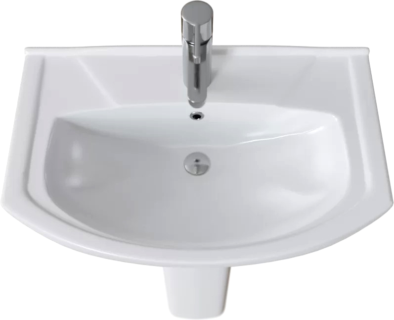 Комплект  Раковина DIWO Дмитров 0113 + Зеркало DIWO Муром L, 65 + Сифон для раковины Wirquin Минор с отводом для стиральной машины + Пьедестал для рак 550556 - 5