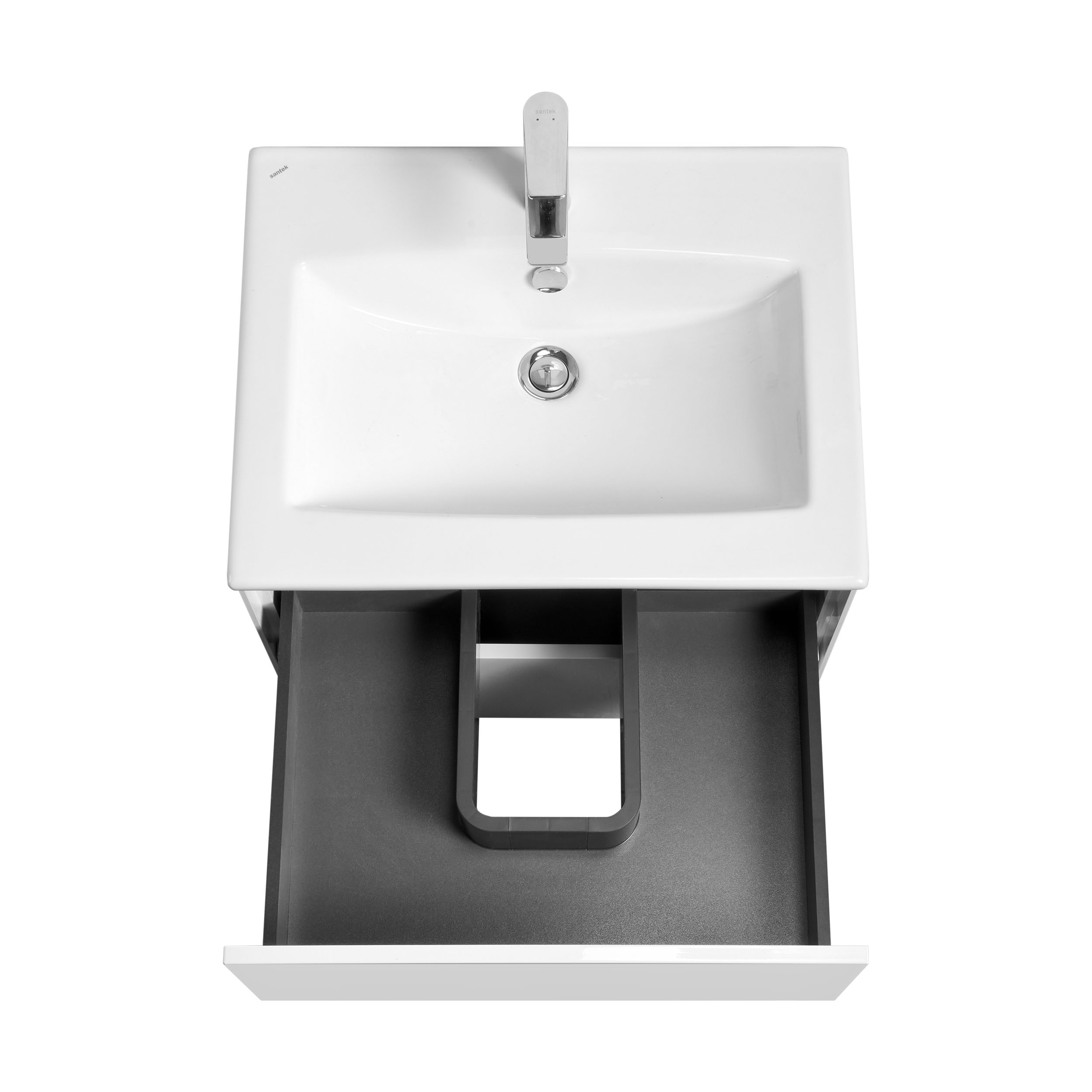 Тумба под раковину Aquaton Сохо 60 белый глянец 1A258001AJ010 - 2