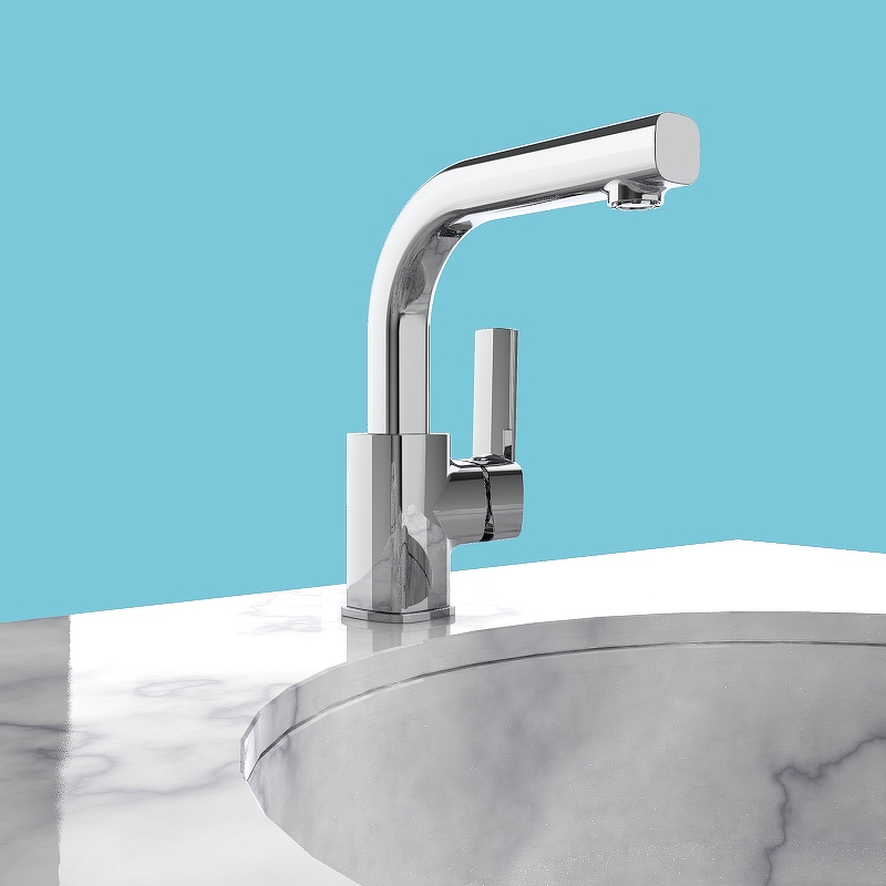 Смеситель для раковины GPD Pedra хром MTL160 - 3