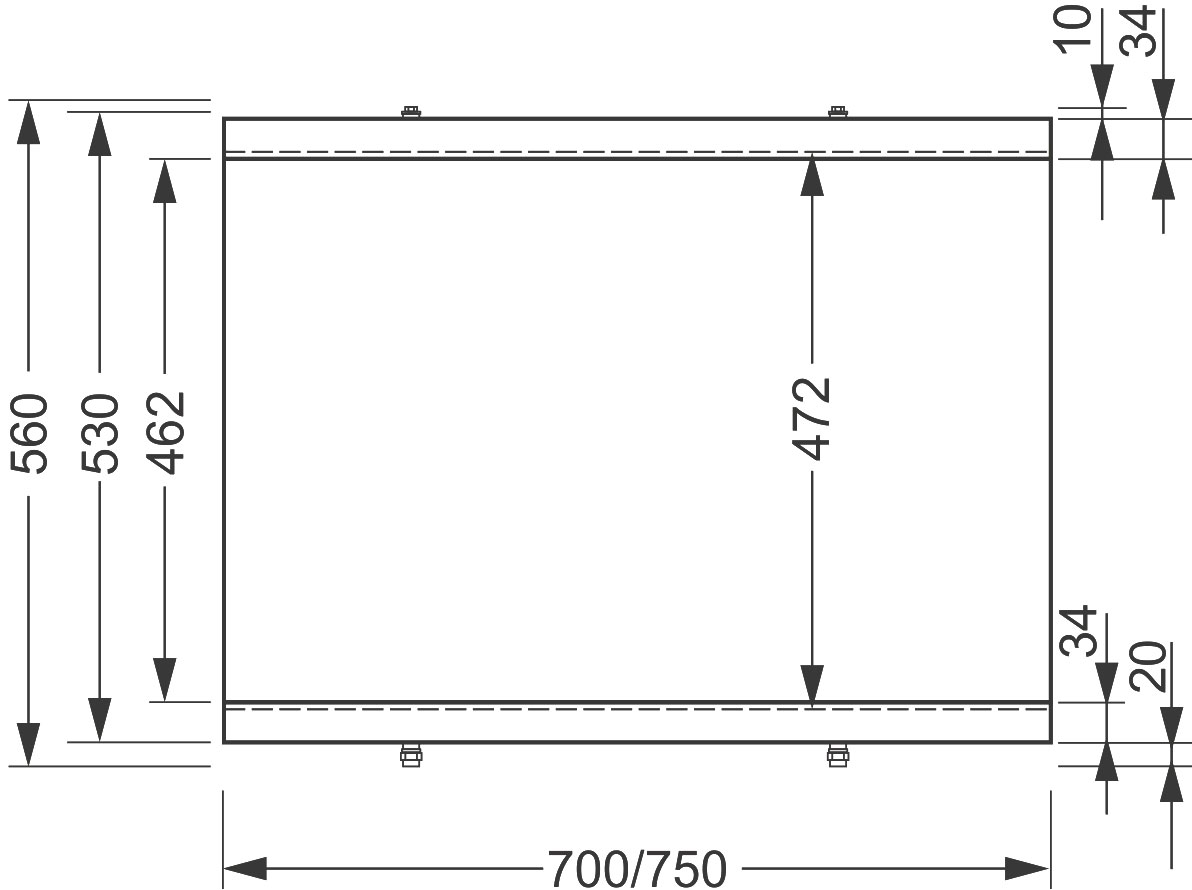 Боковой экран Cersanit Universal PB-TYPE2*70 PB-TYPE2*70-W - 1