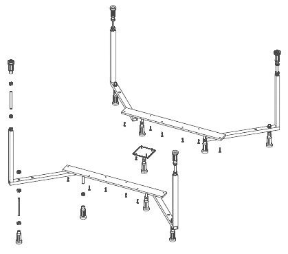 Каркас для ванны RIHO Colorado (POOTSET14) 208220 - 0
