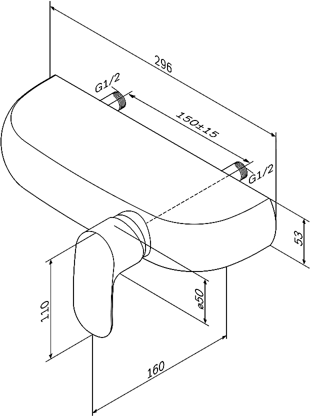 Смеситель AM.PM Sensation F3020000 для душа - 1