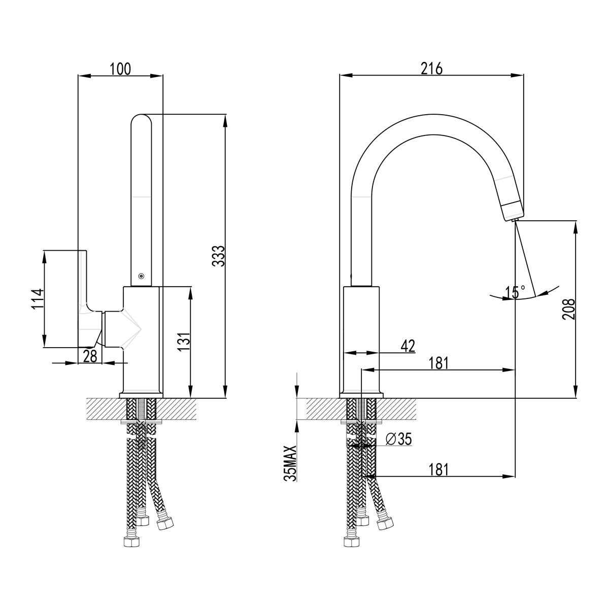 Смеситель Lemark Comfort для кухонной мойки LM3073C - 1