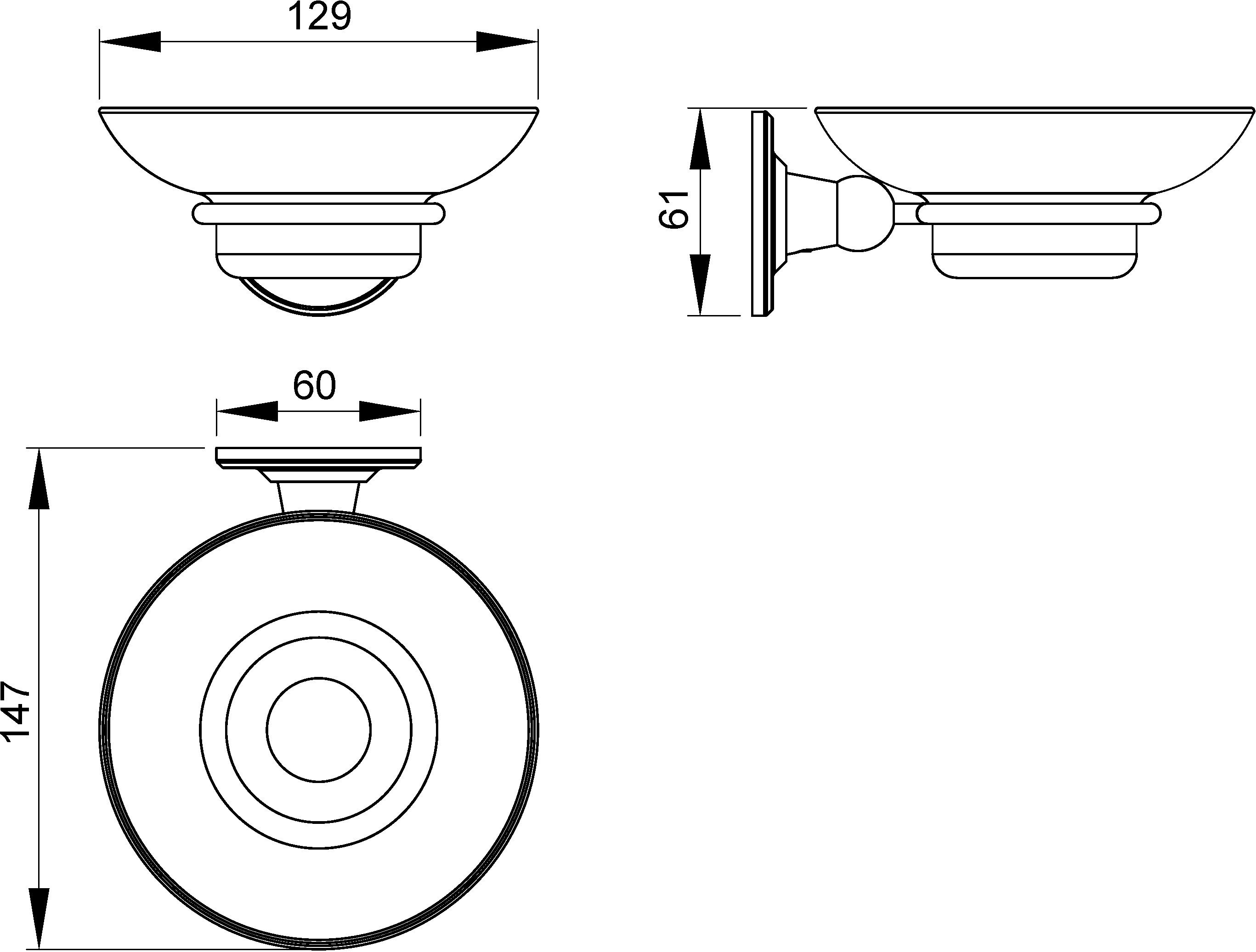 Мыльница Timo Nelson 150021/00 хром - 1