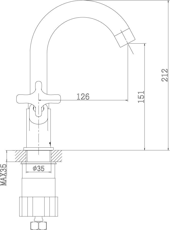 Смеситель для раковины Rossinka  хром  RS39-62U - 1